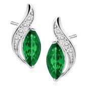 Cercei argint cu pietre verzi Marquise DiAmanti Z1081E_G-DIA